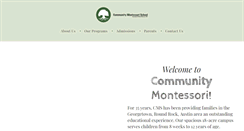 Desktop Screenshot of community-montessori.org